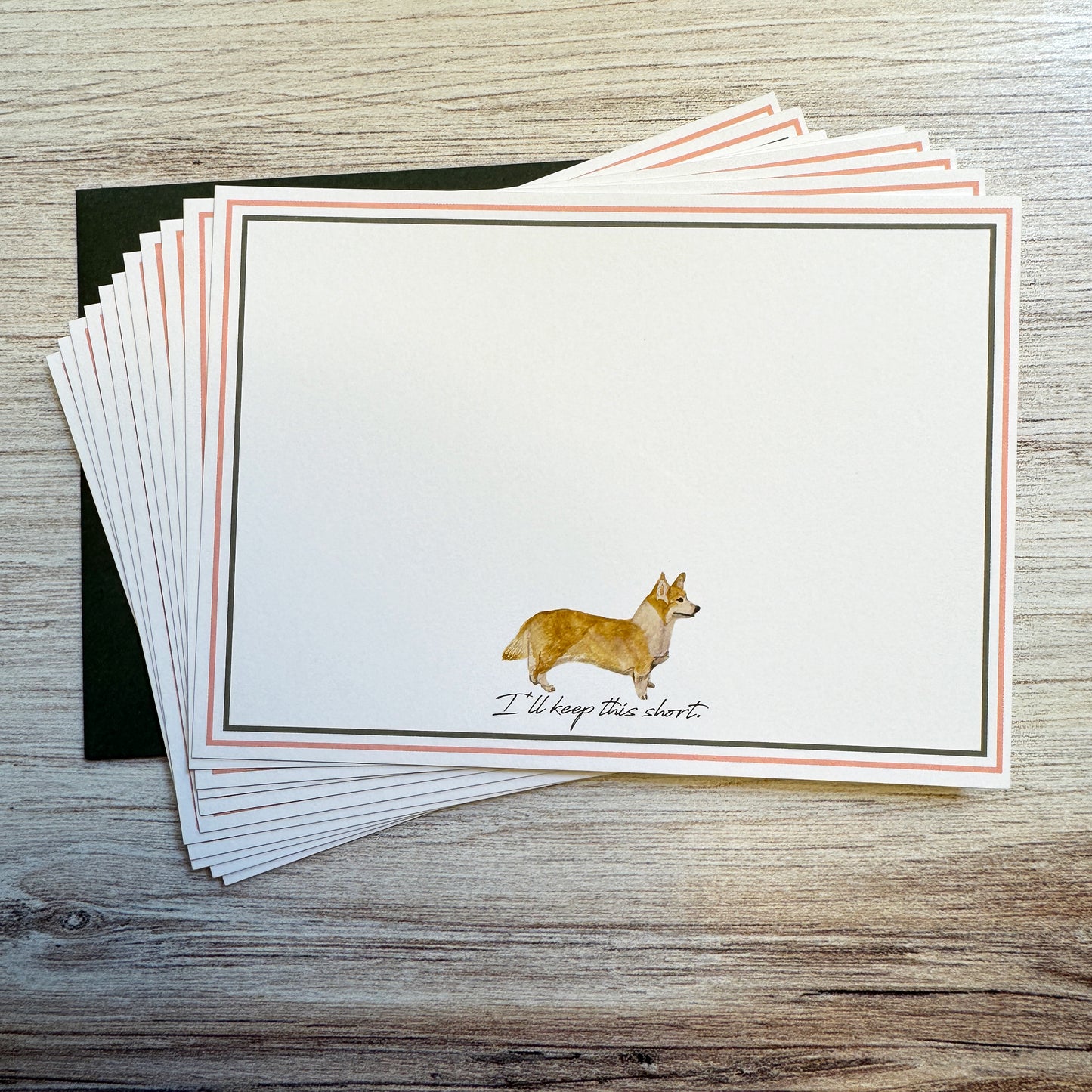 Canine Compadres "I'll keep this short" Notecard Set (10)