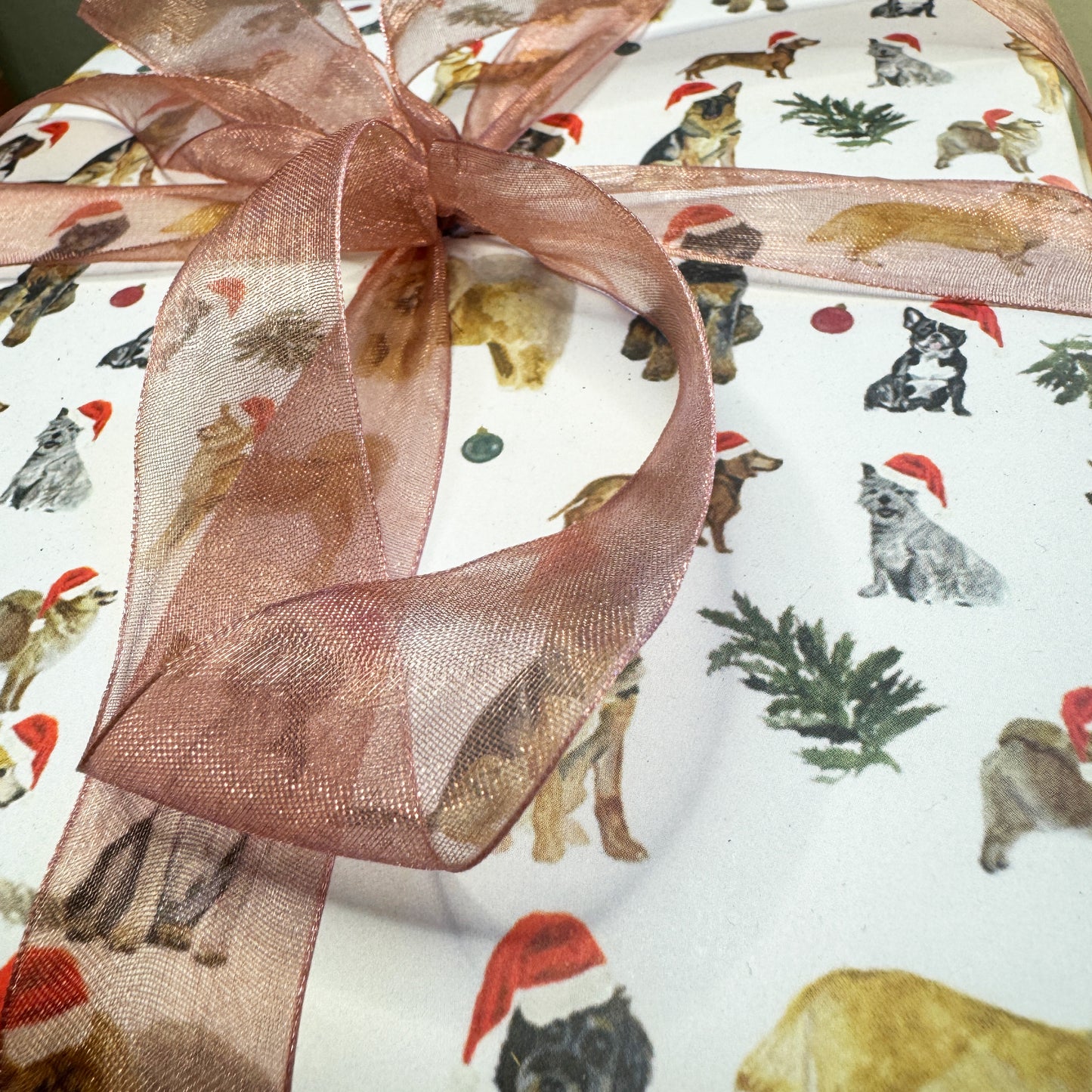 Santa Dogs Wrapping Paper