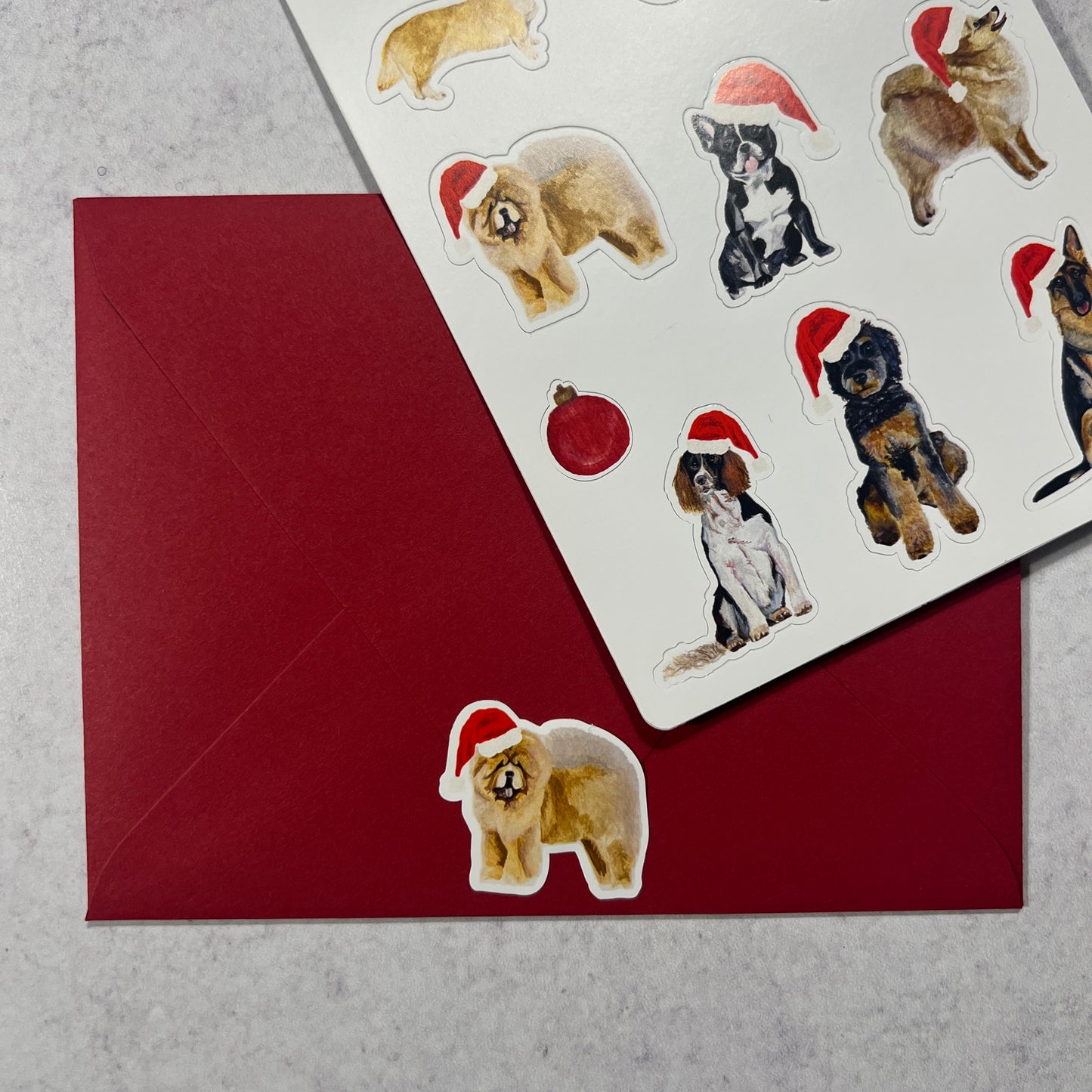 Santa Dogs Stickers