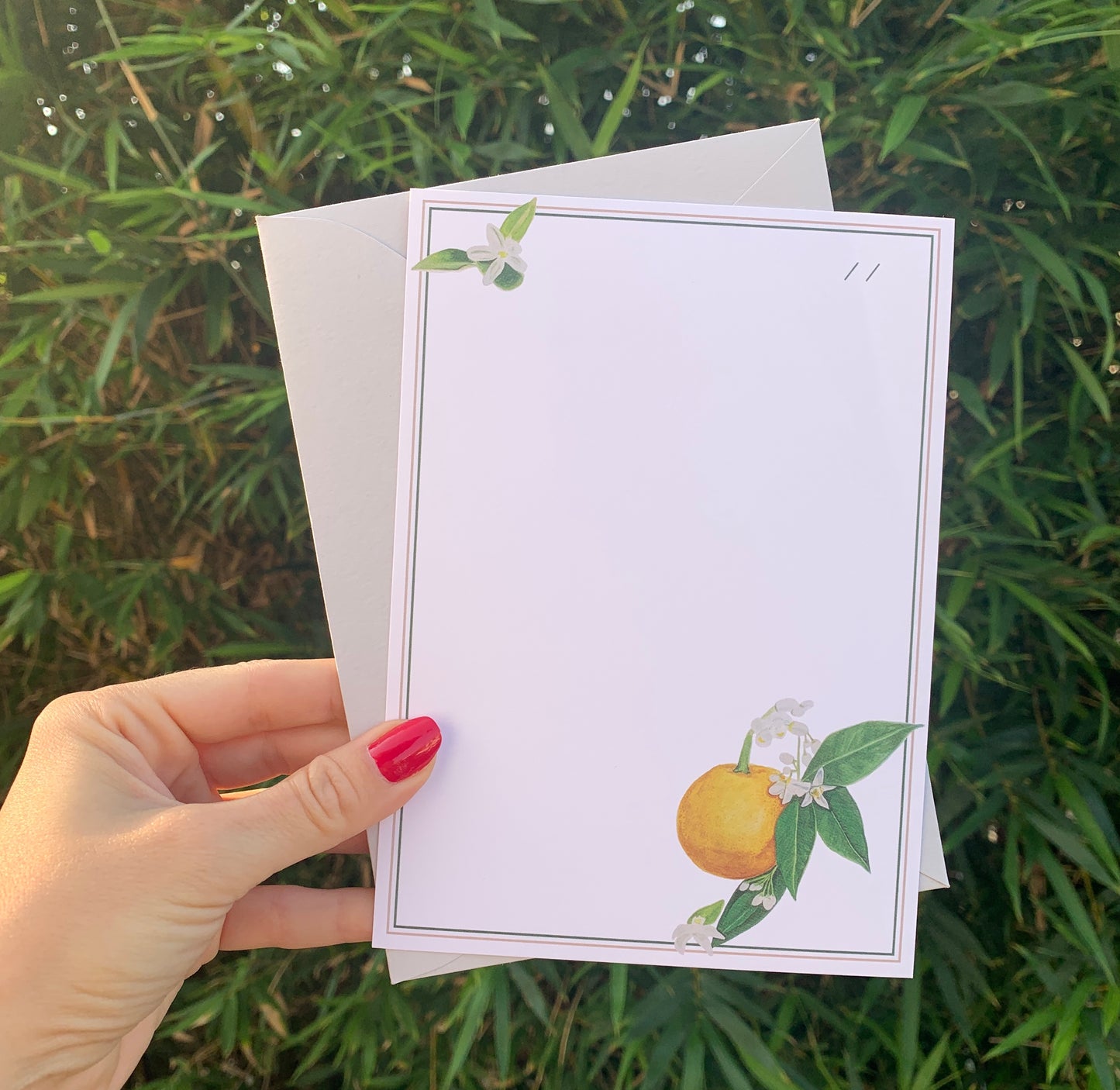 Orange Blossom Stationery Set