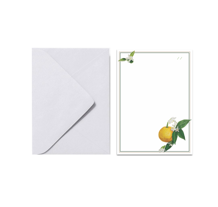 Orange Blossom Stationery Set