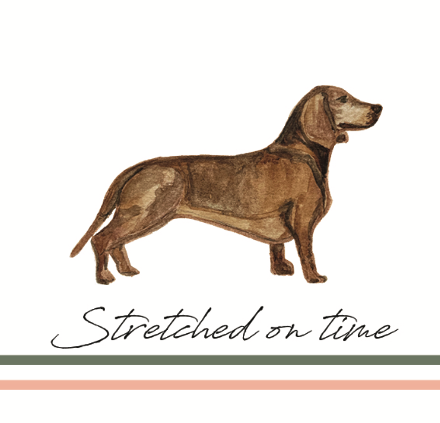 Canine Compadres "Stretched on Time" Card