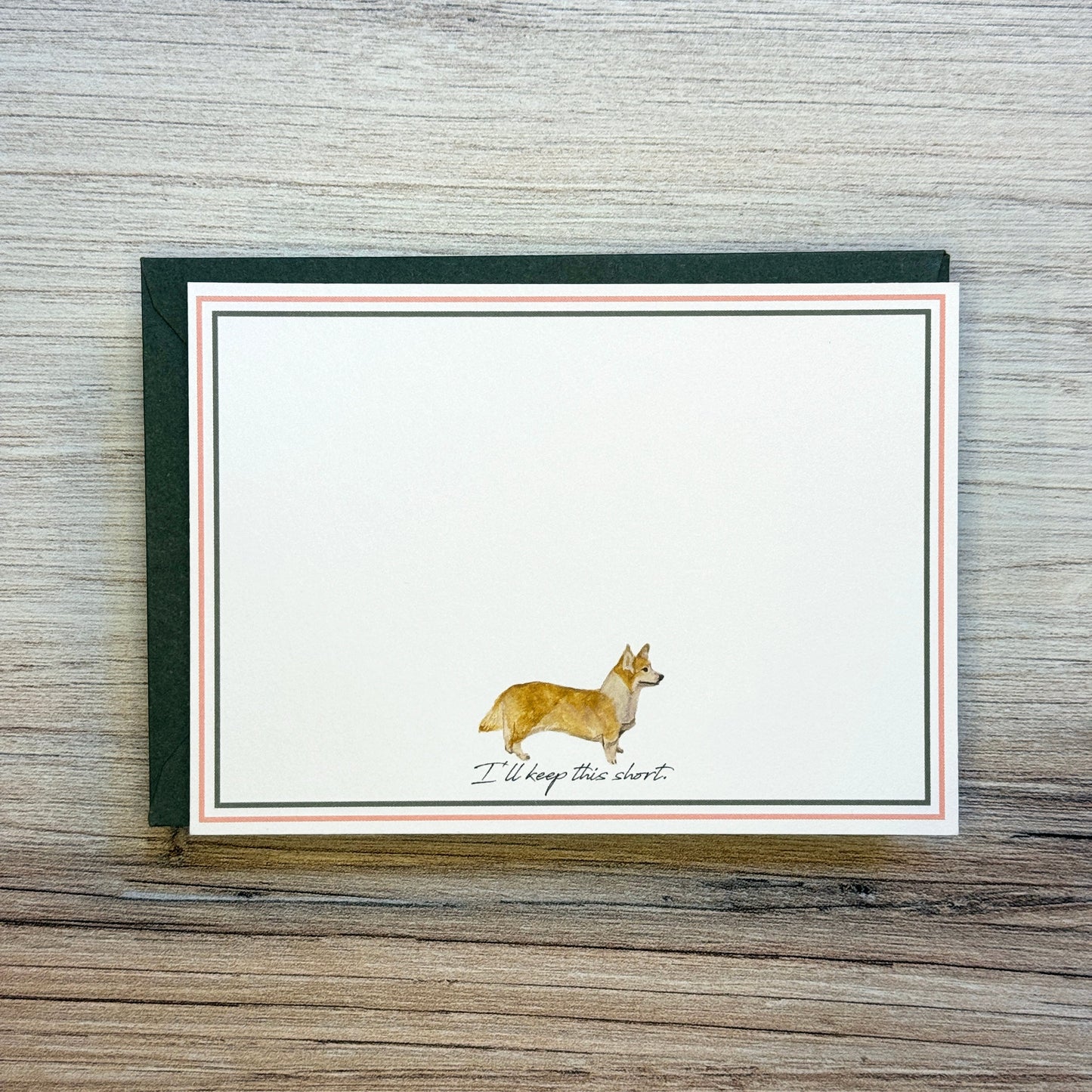 Canine Compadres "I'll keep this short" Notecard Set (10)