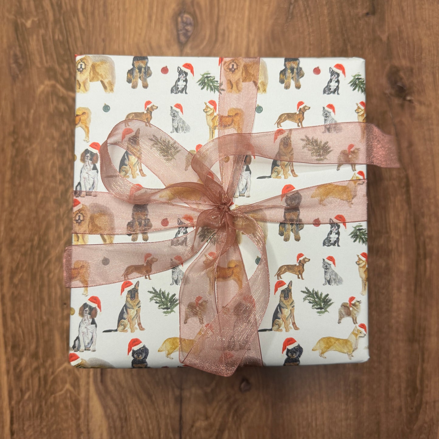 Santa Dogs Wrapping Paper
