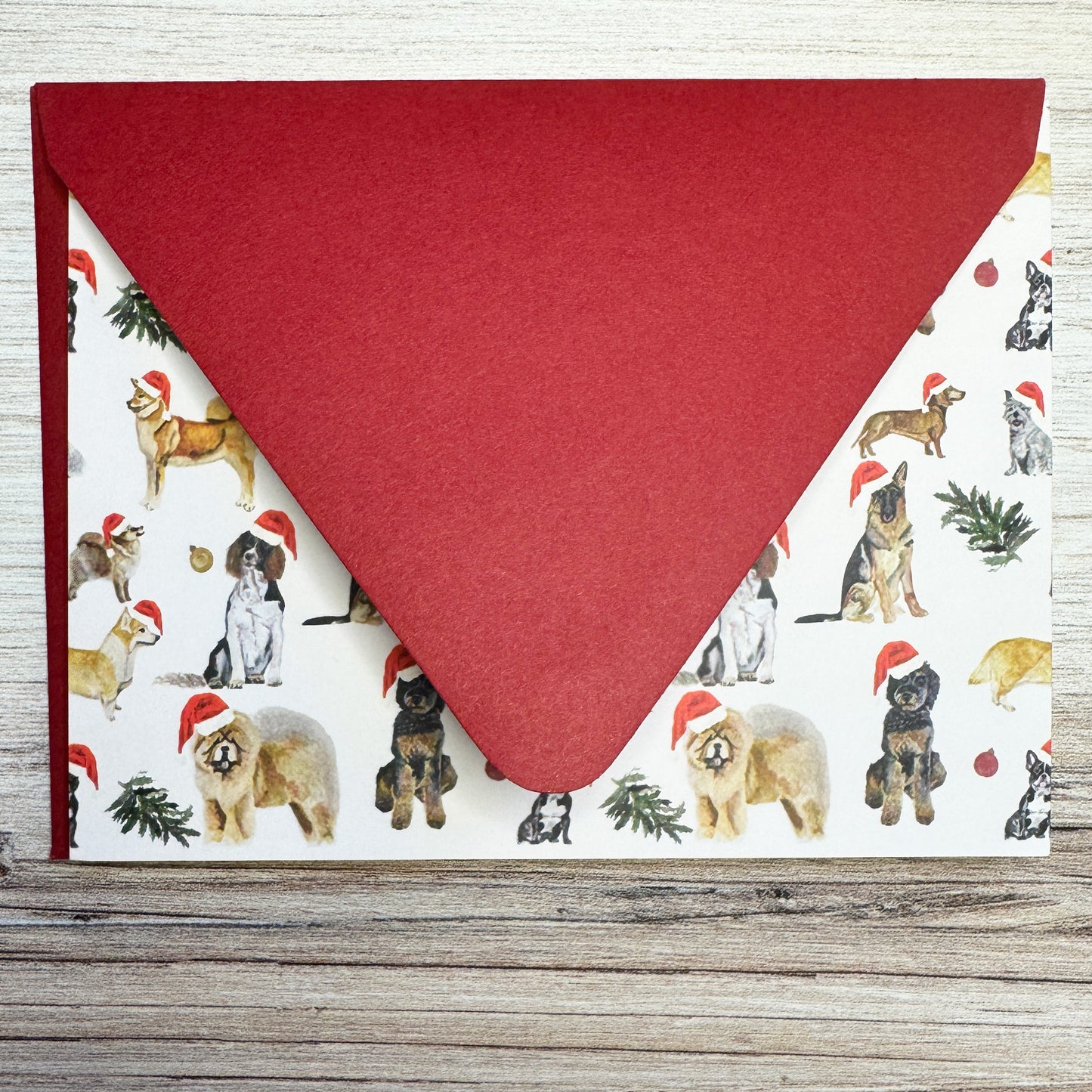 Santa Dogs Note Card Set